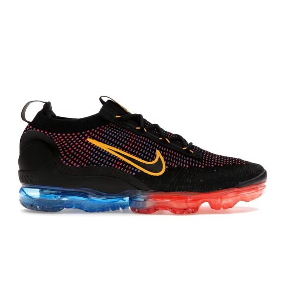 NIKE Air VaporMax 2021 FK 'Black Photo Blue Crimson Gold' Running Shoes Size 10
